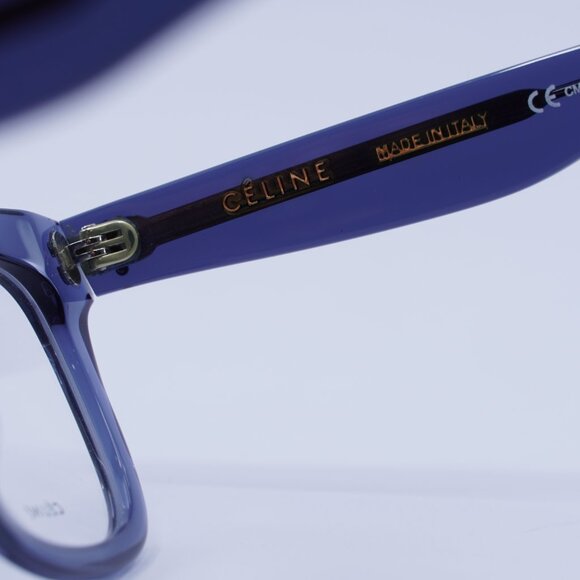 Celine CL41390/F 0BMP 00 Eyeglasses Blue 52mm Square Frame - Picture 7 of 10